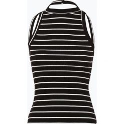 Review - Top damski, czarny. Czarne topy damskie Review, xs, w paski, prążkowane, z dekoltem na plecach. Za 39,95 zł.