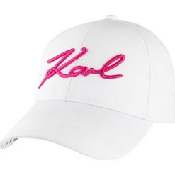 Czapka z daszkiem Karl Lagerfeld. Białe czapki damskie bez wzorów. Za 299,00 zł.