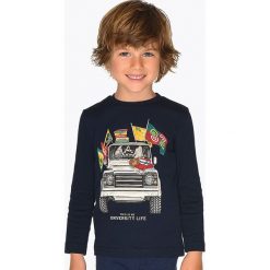 Mayoral - Longsleeve dziecięcy 92-134 cm. Szare t-shirty chłopięce Mayoral, z nadrukiem, z bawełny, z długim rękawem. W wyprzedaży za 49,90 zł.