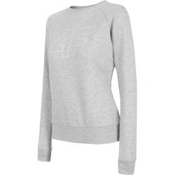 Bluza damska BLD301 - szary melanż. Szare bluzy damskie 4f, bez wzorów, z dzianiny, z krótkim rękawem, krótkie, bez kaptura. Za 99,99 zł.