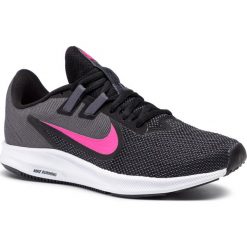 Buty NIKE - Downshifter 9 AQ7486 002 Back/Laser Fuchsia/Dark Grey. Czarne buty sportowe damskie Nike, bez wzorów, z tworzywa sztucznego, sportowe, do biegania, nike downshifter. Za 249,00 zł.