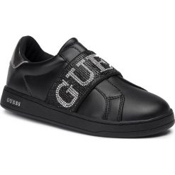 Sneakersy GUESS - Connur FL8COR LEA12 BLACK. Czarne półbuty damskie Guess, ze skóry ekologicznej. W wyprzedaży za 319,00 zł.