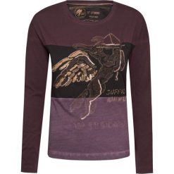 T-shirt AERONAUTICA MILITARE Fioletowy. Fioletowe bluzki damskie marki Aeronautica Militare, z aplikacjami, bez kołnierzyka, z długim rękawem. W wyprzedaży za 235,00 zł.