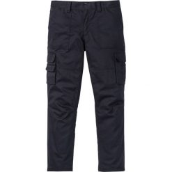 Spodnie bojówki ocieplane z powłoką z teflonu Loose Fit bonprix ciemny antracyt. Szare spodnie męskie bonprix, m, bez wzorów. Za 179,99 zł.