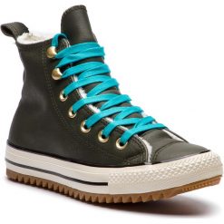 Sneakersy CONVERSE - Ctas Hiker Boot Hi 162478C Utility Green/Rapid Teal. Zielone półbuty damskie Converse, ze skóry. W wyprzedaży za 289,00 zł.