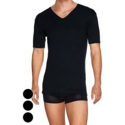 T-shirty męskie: T-shirt (3 szt.) w kolorze czarnym