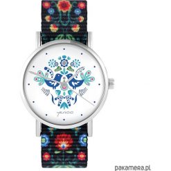 Zegarek - Ptaki folkowe, blue - folk czarny, nato. Niebieskie zegarki damskie Pakamera. Za 129,00 zł.