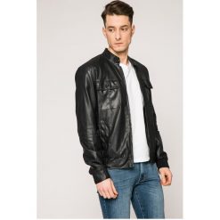 Trussardi Jeans - Kurtka. Czarne płaszcze męskie Trussardi Jeans, s, bez wzorów, z poliesteru, krótkie, bez kaptura. W wyprzedaży za 539,90 zł.