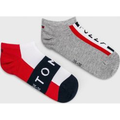 Tommy Hilfiger - Skarpetki dziecięce (2pack). Szare skarpetki dziewczęce TOMMY HILFIGER, bez wzorów, z elastanu. W wyprzedaży za 29,90 zł.