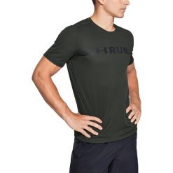 Under Armour Run Warped Koszulka Zielony. Zielone podkoszulki męskie Under Armour, l, z nadrukiem, z poliesteru, z krótkim rękawem. Za 137,95 zł.