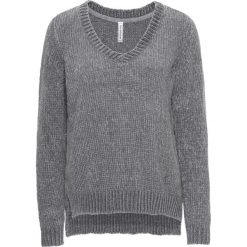 Sweter dzianinowy bonprix szary. Szare swetry damskie bonprix, bez wzorów, z dzianiny, bez rękawów, bez kaptura. Za 49,99 zł.