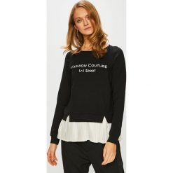 Liu Jo - Bluza. Czarne bluzy damskie z nadrukiem marki Liu Jo, s, z elastanu, bez kaptura. W wyprzedaży za 399,90 zł.