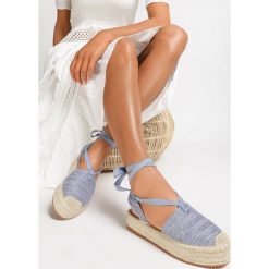 Niebieskie Espadryle Nadarea. Niebieskie espadryle damskie Renee, bez wzorów, bez obcasa. Za 99,99 zł.
