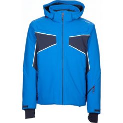 Kurtka narciarska w kolorze niebieskim. Niebieskie kurtki sportowe męskie s, z tkaniny, narciarskie. W wyprzedaży za 349,95 zł.
