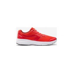 Buty do biegania RUN CUSHION męskie. Czerwone buty sportowe męskie KALENJI, z poliesteru, bez zapięcia, do biegania. Za 79,99 zł.