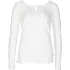 Koszulka w kolorze białym. Białe koszulki damskie Tom Tailor Classic, s, bez wzorów, bez kołnierzyka, z długim rękawem. W wyprzedaży za 68,95 zł.