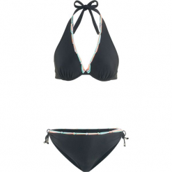 Bikini na fiszbinach (2 części) bonprix czarny. Czarne bikini bonprix. Za 89,99 zł.