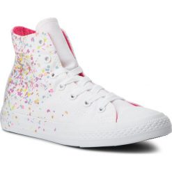 Trampki CONVERSE - Ctas Hi 661832C White/Multi/Neon P. Białe trampki dziewczęce Converse, bez wzorów, z gumy, bez zapięcia. W wyprzedaży za 169,00 zł.
