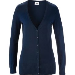 Kardigany damskie: Sweter rozpinany bonprix ciemnoniebieski