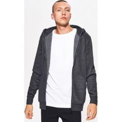 Zapinana bluza BASIC z kapturem - Szary. Czarne bluzy męskie rozpinane marki Reserved, l, z kapturem. Za 89,99 zł.