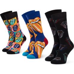 Zestaw 3 par wysokich skarpet unisex HAPPY SOCKS - XRLS08-6500 Kolorowy. Skarpetki damskie Happy Socks, bez wzorów, z elastanu. W wyprzedaży za 129,00 zł.