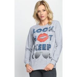 Bluzy damskie: Szara Bluza Look Hot