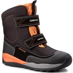 Buty zimowe chłopięce: Śniegowce GEOX – J Orizont B B. Abx F J740BF 01150 C0038 D Black/Orange