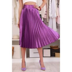 Spódnica SIMONE PURPLE. Fioletowe spódniczki damskie IVET, na co dzień, bez wzorów, proste. W wyprzedaży za 59,00 zł.