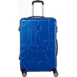 Walizka w kolorze niebieskim - 107 l. Niebieskie walizki Murano, Berenice, bez wzorów, z materiału. W wyprzedaży za 239,95 zł.