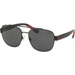 Polo Ralph Lauren - Okulary. Czarne okulary przeciwsłoneczne męskie marki Polo Ralph Lauren, z materiału. W wyprzedaży za 399,90 zł.