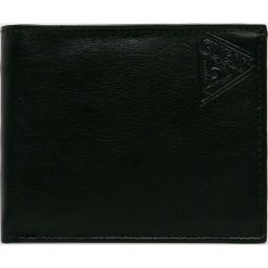 Guess Jeans - Portfel skórzany. Czarne portfele męskie Guess Jeans, z aplikacjami, z poliesteru. Za 259,90 zł.