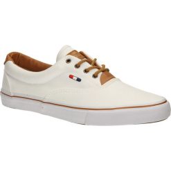 Trampki american lh-15-65-4. Białe trampki męskie American, bez wzorów, z materiału, bez zapięcia. Za 79,99 zł.
