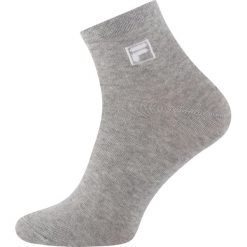 Skarpetki ponad kostę Fila 3 pary F9303-700. Szare skarpetki damskie Fila, bez wzorów. Za 34,99 zł.