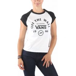Vans Attendance Koszulka Biały. Białe koszulki damskie Vans, s, z nadrukiem, z bawełny, bez kołnierzyka. Za 119,95 zł.