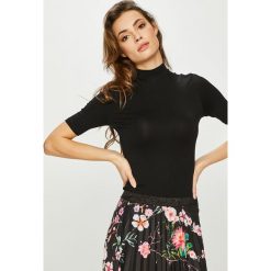 Answear - Bluzka Orient Express. Czarne bluzki damskie ANSWEAR, xs, bez wzorów, z elastanu, casualowe, z golfem, bez rękawów. Za 79,90 zł.