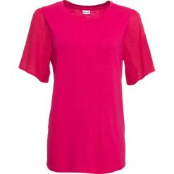 T-shirt bonprix czerwień granatu. Czerwone t-shirty damskie bonprix, bez wzorów, bez kołnierzyka. Za 27,99 zł.