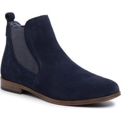 Sztyblety MARCO TOZZI - 2-25301-34 Navy 805. Niebieskie kozaki damskie Marco Tozzi, ze skóry, bez obcasa, bez zapięcia. Za 229,00 zł.