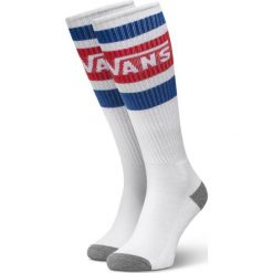 Skarpety Wysokie Damskie VANS - Stripe Knee Hi VN0A3I2DR301 r. 38,5-42 Racing Red. Białe skarpetki damskie Vans, bez wzorów, z elastanu. Za 49,00 zł.