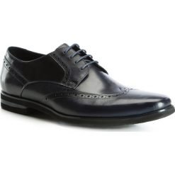 Buty męskie. Niebieskie półbuty męskie Wittchen, z aplikacjami, ze skóry, eleganckie, bez zapięcia. W wyprzedaży za 249,90 zł.