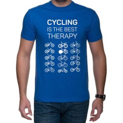 Koszulka T-SHIRT. Cycling is the best therapy. Koszulki męskie studioixi, m, z nadrukiem, bez kołnierzyka. Za 85,00 zł.