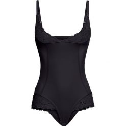 Body shape Level 2 bonprix czarny. Czarne body damskie bonprix, z haftami, z bawełny. Za 84,99 zł.