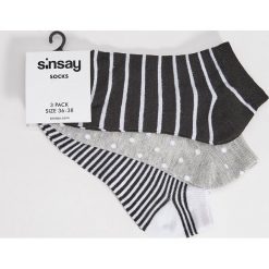 Kapcie damskie: 3 pary stopek – Czarny