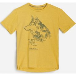 Bawełniany t-shirt z nadrukiem -. T-shirty męskie Reserved, z nadrukiem, z bawełny, bez kołnierzyka. Za 35,99 zł.