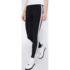 Legginsy skórzane: Legginsy treningowe damskie LEG211 – czarny – 4F
