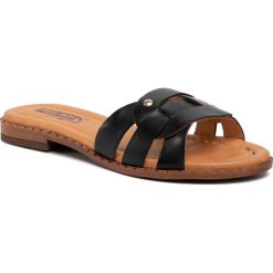 Klapki PIKOLINOS - W0X-0588 Black. Czarne klapki damskie Pikolinos, bez wzorów, ze skóry, bez obcasa, na obcasie. Za 339,00 zł.