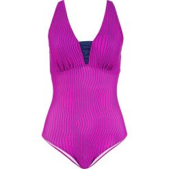 Kostium kąpielowy shape Level 1 bonprix fuksja - ciemnoniebieski. Różowe stroje kąpielowe damskie bonprix, bez wzorów. Za 124,99 zł.