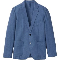 Marynarka z lnem bonprix niebieski melanż. Niebieskie marynarki męskie bonprix, m, bez wzorów. Za 239,99 zł.