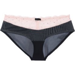 Figi: Figi „hipster” bonprix pudrowo-czarny