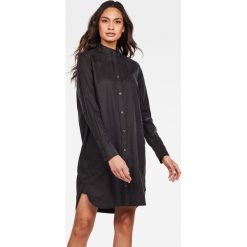 G-Star Raw - Sukienka. Brązowe sukienki damskie G-Star RAW, na co dzień, s, bez wzorów, z bawełny, retro, ze stójką, z długim rękawem, długie, mini, proste. Za 519,90 zł.
