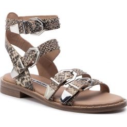 Sandały BRONX - 84735-P BX 1465 Cappuccino 125. Pomarańczowe klapki damskie Bronx, z aplikacjami, ze skóry, bez obcasa, na obcasie. W wyprzedaży za 339,00 zł.